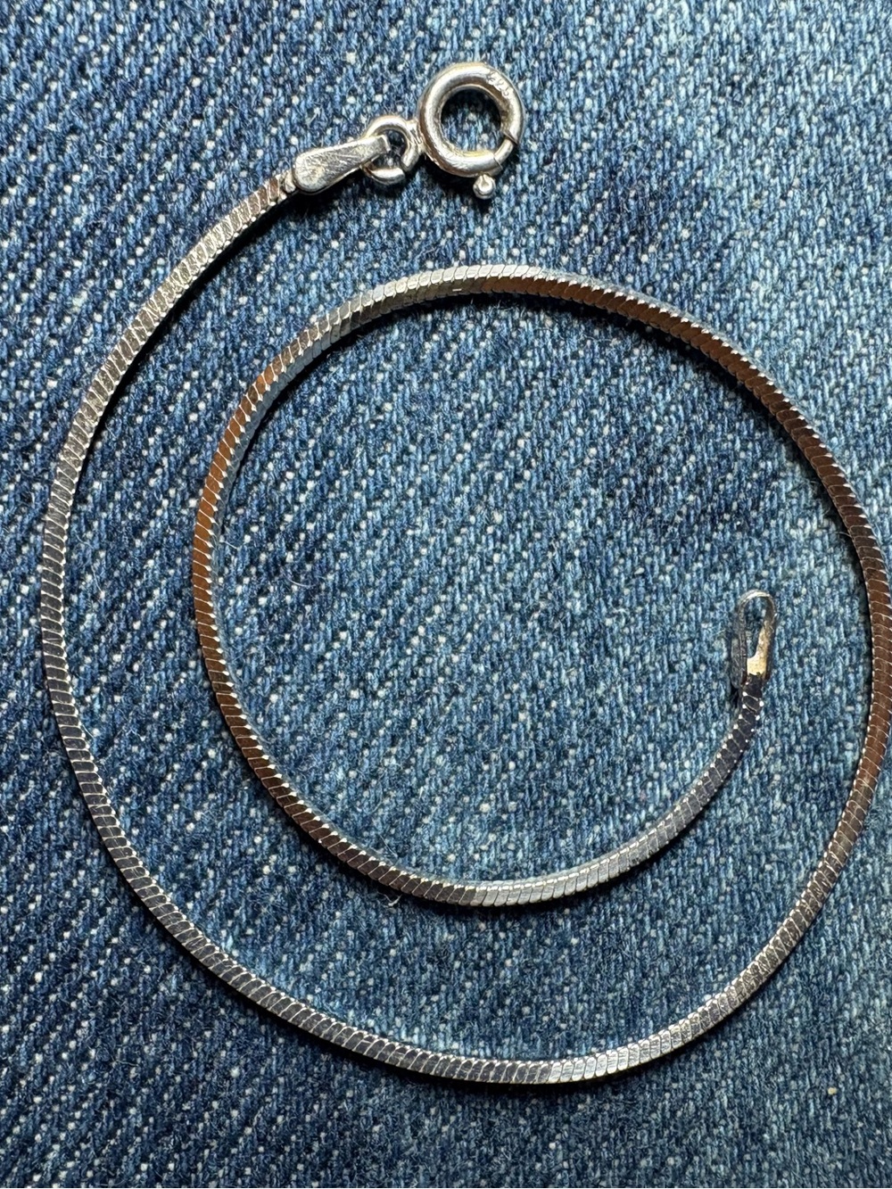 Sterling Silver Ankle Bracelet ~ 9” ~ Made in Italy